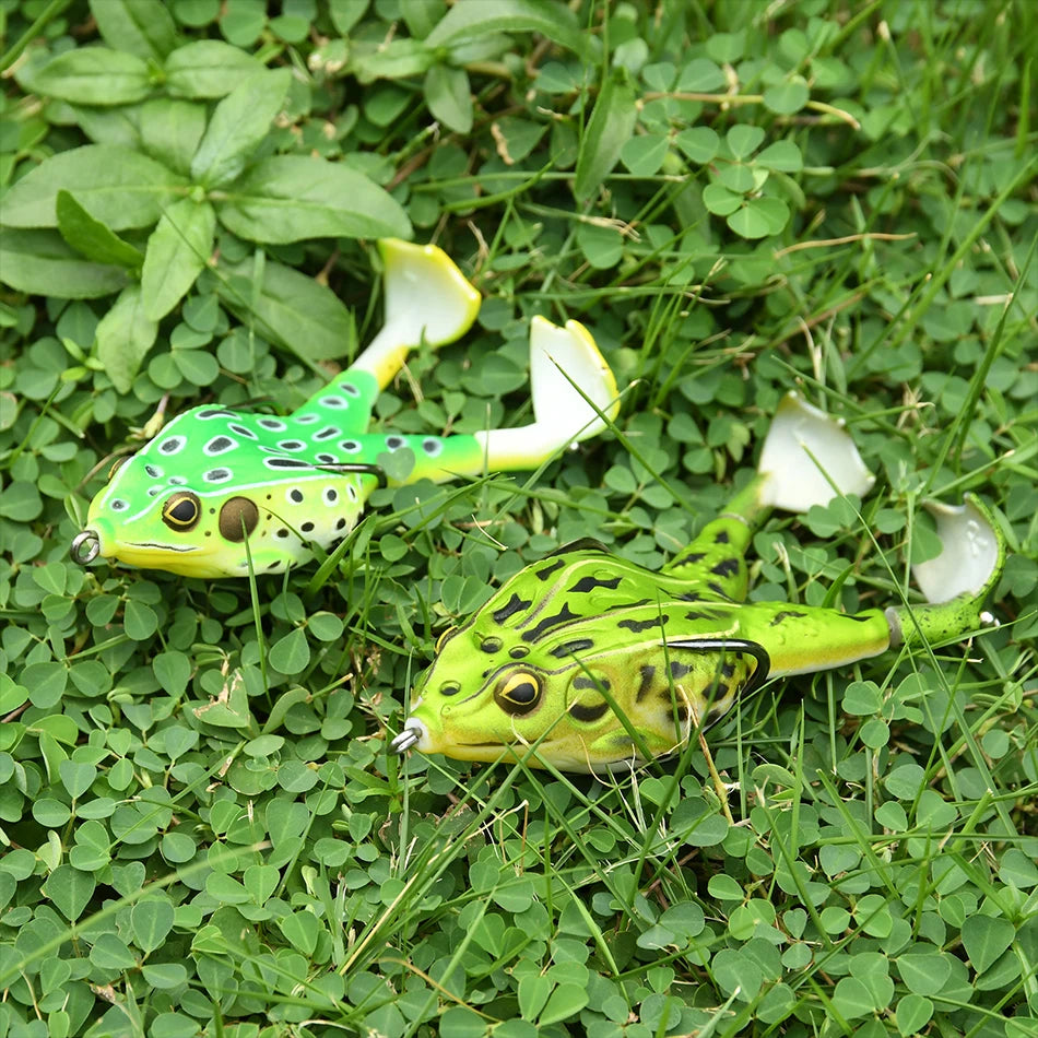 Frog Soft Bait Lure Fishing Tackle Weights 8.4-16.6g Rotating Silicone Double Hooks Bait Floating Topwater Lures Pesca Pike Fish