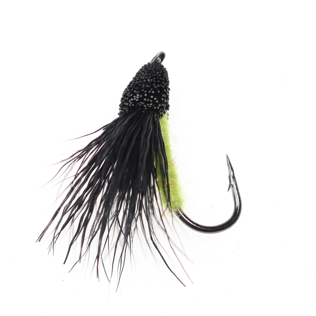 Bimoo 6PCS/Lot #10 Cicada Deer Hair Flies Floating Bass Fly Rainbow Brown Brook Trout Fly Fishing Summer Flies Big Fish Bait