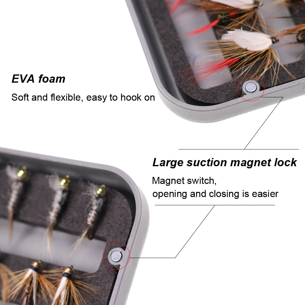 ICERIO Trout Fly Fishing Assorted Flies Kit 32pcs/box Nymph Dry Wet Flies Fishing Fly Lure Bait