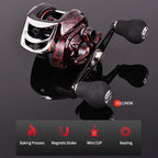 Fishing Baitcasting Reel All Metal Spool 18+1BB 10kg/22LB Max Drag Speed Ratio 7.2:1 Magnetic Metal Casting Pesca Fishing Reels