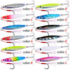 2026 Metal Jig Fishing Lure Weights 7g-40g Trolling Hard Bait Bass Fishing Bait Tackle Trout Jigging Lure Jigs Saltwater Lures