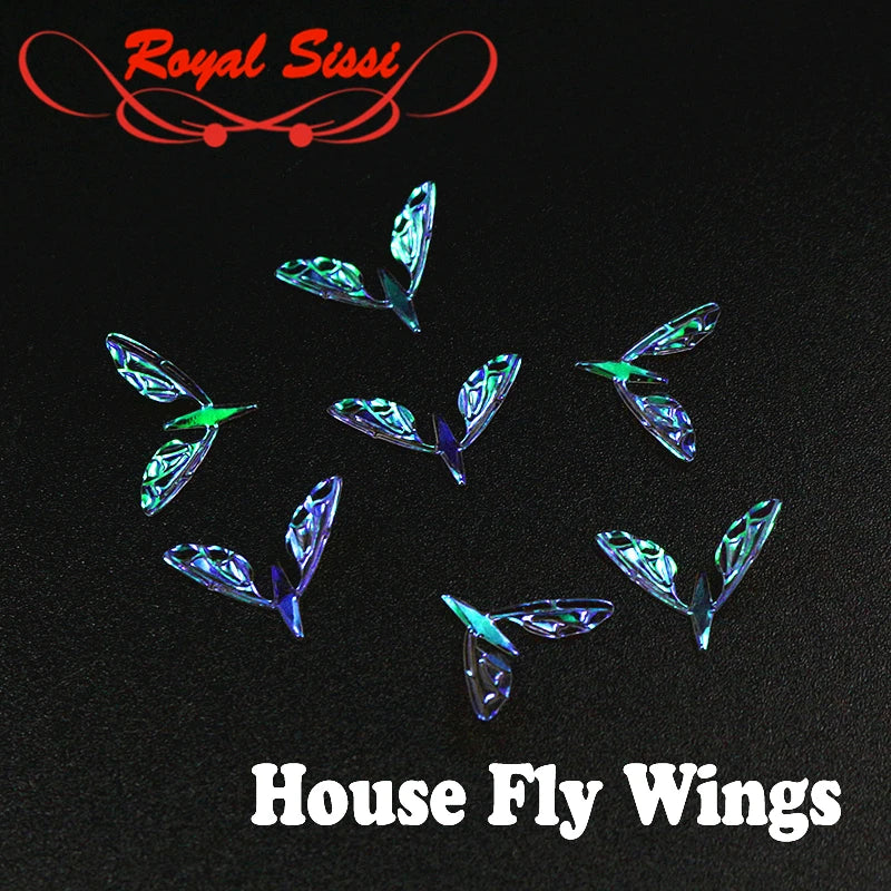 dry fly bionic rainbow film house flies wings artificial selected 10pairs clear grains lifelike insect wing fly tying materials