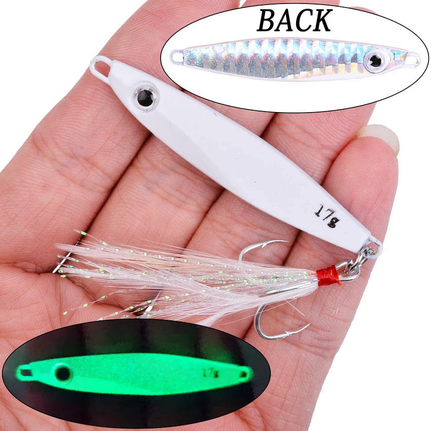 2026 Metal Jig Fishing Lure Weights 7g-40g Trolling Hard Bait Bass Fishing Bait Tackle Trout Jigging Lure Jigs Saltwater Lures