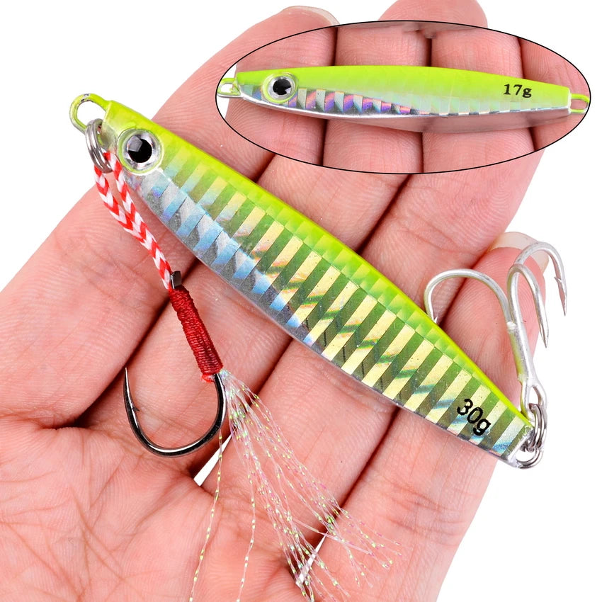 2026 Metal Jig Fishing Lure Weights 7g-40g Trolling Hard Bait Bass Fishing Bait Tackle Trout Jigging Lure Jigs Saltwater Lures