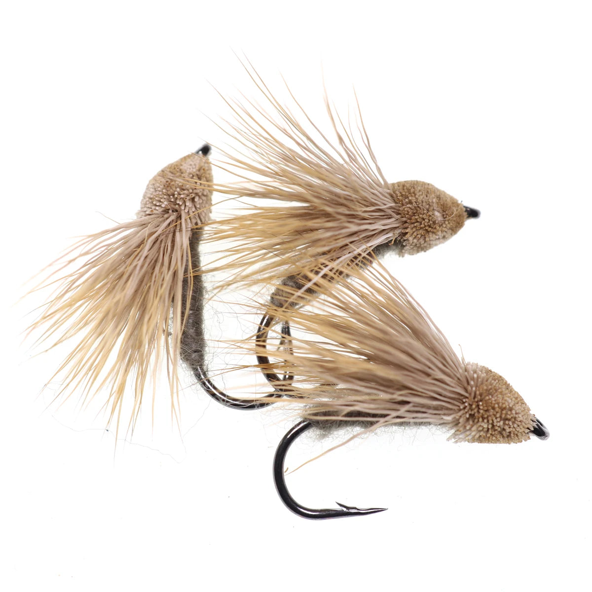Bimoo 6PCS/Lot #10 Cicada Deer Hair Flies Floating Bass Fly Rainbow Brown Brook Trout Fly Fishing Summer Flies Big Fish Bait
