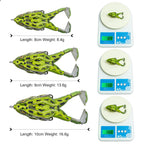 Frog Soft Bait Lure Fishing Tackle Weights 8.4-16.6g Rotating Silicone Double Hooks Bait Floating Topwater Lures Pesca Pike Fish