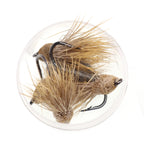 Bimoo 6PCS/Lot #10 Cicada Deer Hair Flies Floating Bass Fly Rainbow Brown Brook Trout Fly Fishing Summer Flies Big Fish Bait