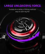 DEUKIO Fishing Reel 2000-7000 Max Drag 12KG Spinning Reels Metal Spool carretilhas de pesca Reel for Fishing Accessories Peche