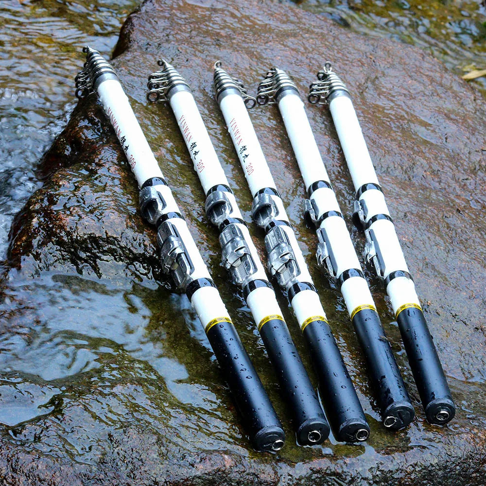 Telescopic Rock Fishing Rod Spinning Fly Carp Feeder Carbon Fiber Pesca 3M 2.7M 2.4M 2.1M 1.8M 1.5M Mini Travel Rod  Reel Seat