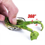 Frog Soft Bait Lure Fishing Tackle Weights 8.4-16.6g Rotating Silicone Double Hooks Bait Floating Topwater Lures Pesca Pike Fish