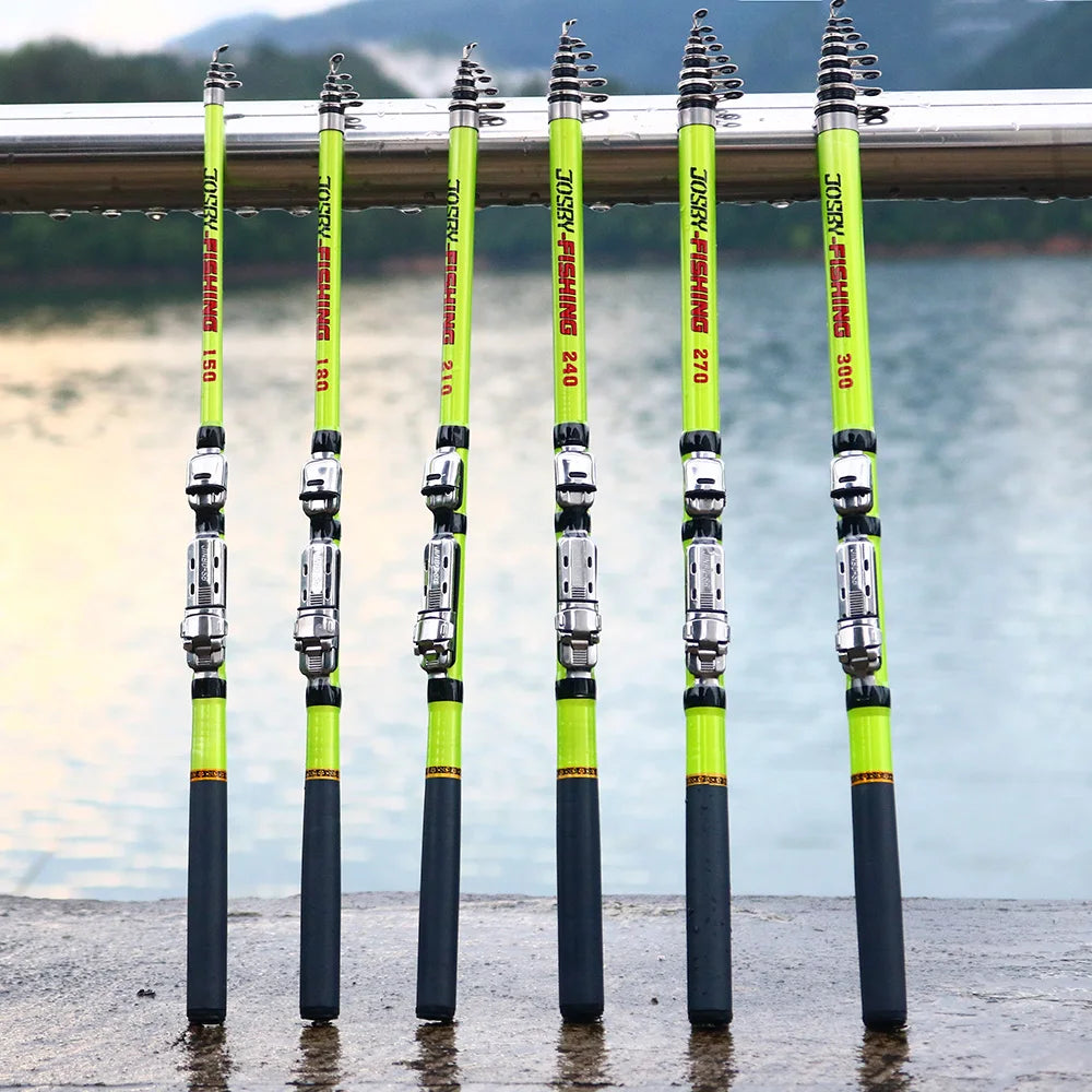 Telescopic Rock Fishing Rod Spinning Fly Carp Feeder Carbon Fiber Pesca 3M 2.7M 2.4M 2.1M 1.8M 1.5M Mini Travel Rod  Reel Seat