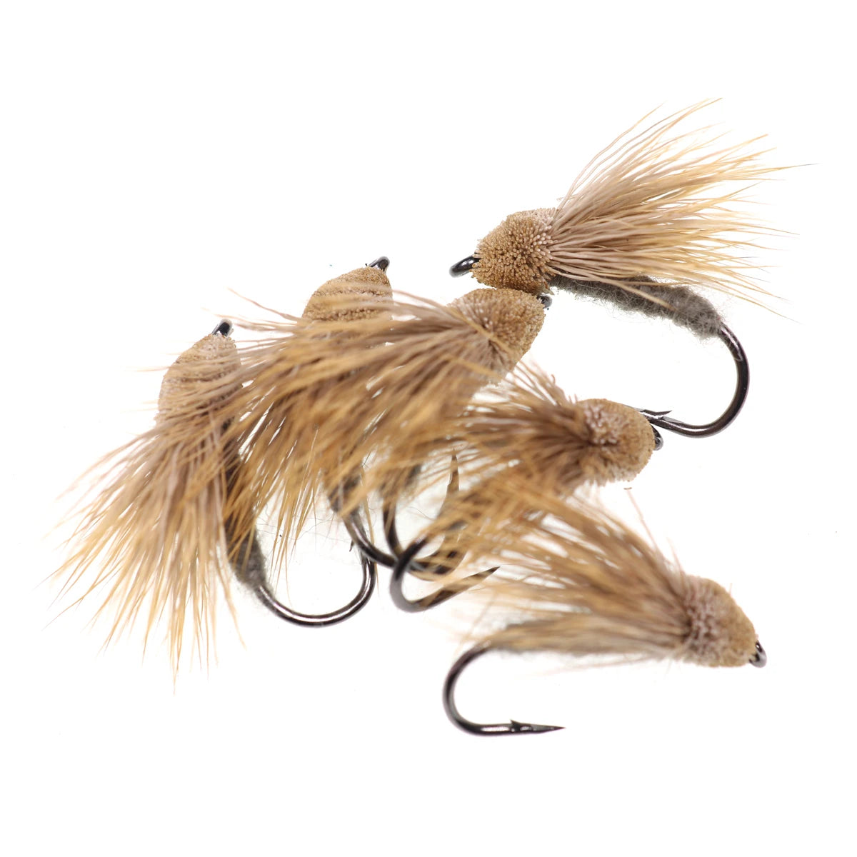 Bimoo 6PCS/Lot #10 Cicada Deer Hair Flies Floating Bass Fly Rainbow Brown Brook Trout Fly Fishing Summer Flies Big Fish Bait