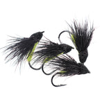 Bimoo 6PCS/Lot #10 Cicada Deer Hair Flies Floating Bass Fly Rainbow Brown Brook Trout Fly Fishing Summer Flies Big Fish Bait