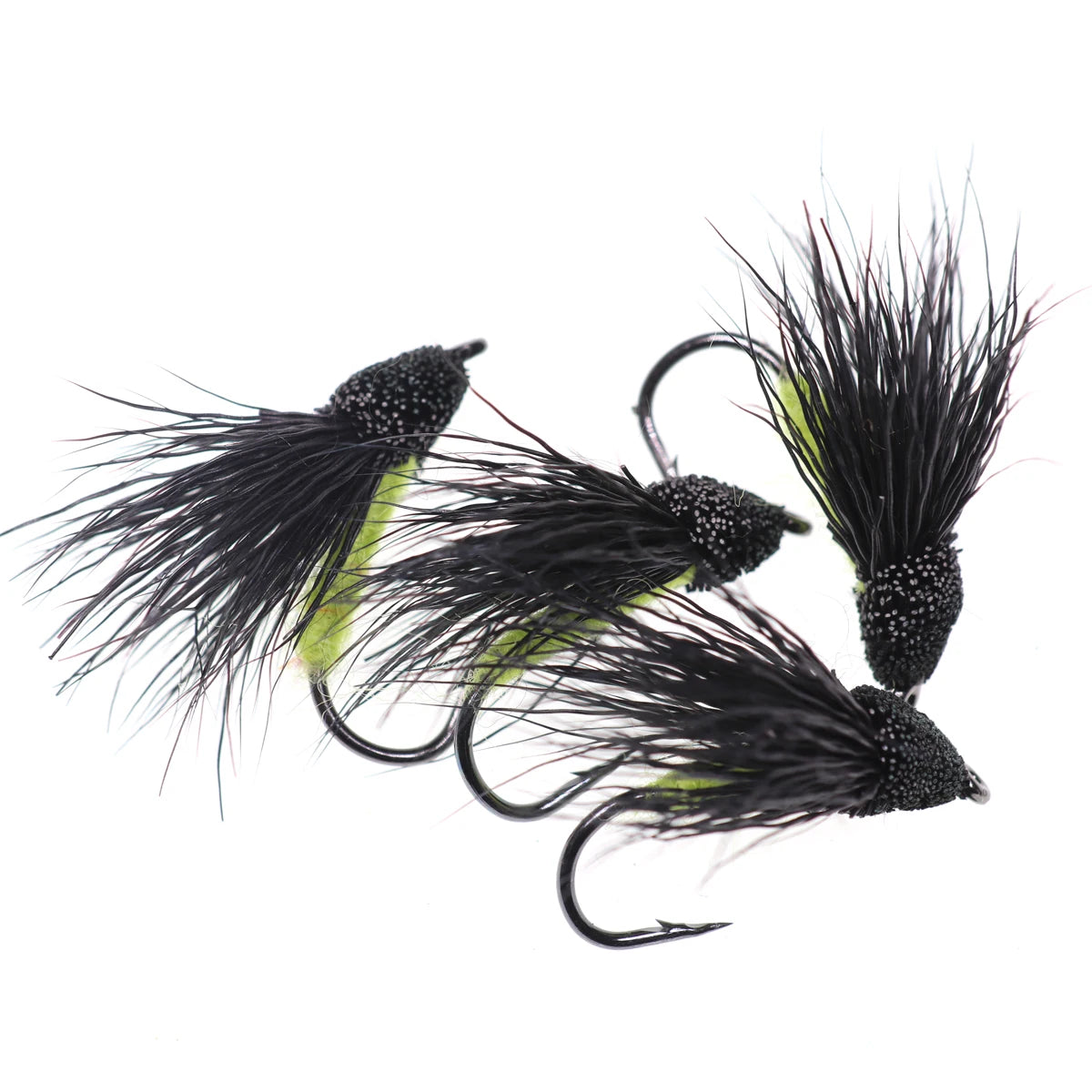Bimoo 6PCS/Lot #10 Cicada Deer Hair Flies Floating Bass Fly Rainbow Brown Brook Trout Fly Fishing Summer Flies Big Fish Bait