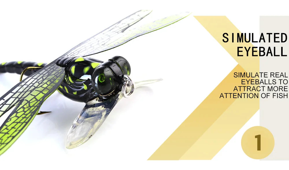 Topwater Dragonfly Dry Flies Insect Fly Fishing Lure 6G 7.5CM Trout Popper Artificial Bait Wobblers For Trolling Hard Lure