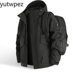 Waterproof Jacket Men Outdoor Hiking Camping Windbreaker Hooded Softshell Zip Up Coats Lightweight Unisex Spring Autumn Coats