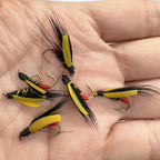 6 Pcs Wet Flies: Hand-Tied Insect Imitations. These Slow-Sinking Lures Are Designed for Effectively Searching Various Water B