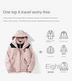 Outdoor Windproof Waterproof Warm Breathable Wear-resistant Jacket For Autumn Winter Outdoor Sports Hiking Couple's Jacket