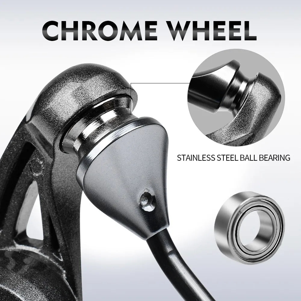 Casting Reel Fishing Reels 4.8:1 18KG Max Drag Power Ultra long throw 8000-14000S Sea Fishing Metal Spinning Metal Grip Pesca