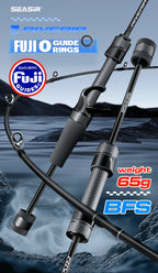 Seasir Riveria BFS Ultralight Spining Baitcasting Fishing Rod ,FUJI O Ceramic Guide Rings ,30T+40T Carbon Fabric ,1.5M-1.98M UL