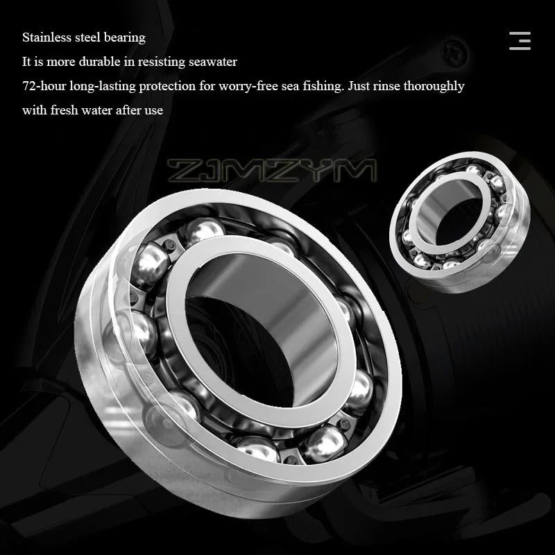 18KG Large Drag Fishing Reels Sea Fishing Waterproof Spinning Reel 4.8:1 Speed Saltwater Freshwater Carp Fishing Reel Fish Pesca