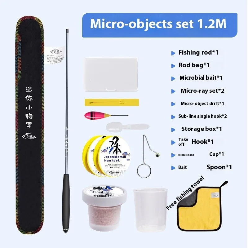 Small fishing rod, ultra light and ultra-fine short section hand-held fishing rod, beginner fishing rod set, stream rod