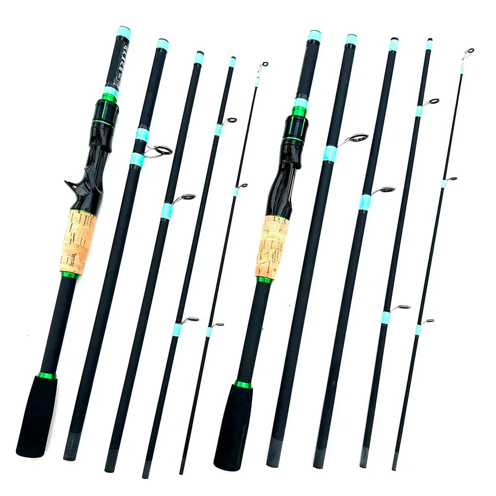 Casting Spinning Lure Fishing Rod Solid ML Tip 1.8/2.1m Ultralight Trout Jigging Pole 4/5 Sections Pesca
