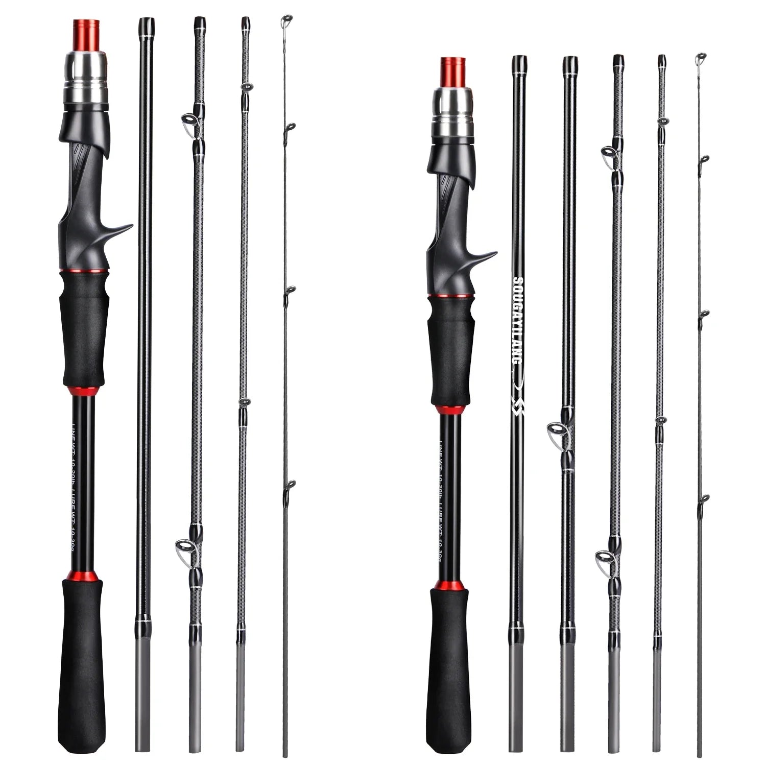 Sougayilang Lure Fishing Rod 1.8m 2.1m Spinning  Bait Casting Rod Carbon Fiber EVA Handle Fishing Pole for Fishing Pesca