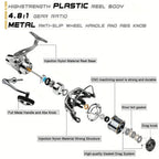 Rooblinos Stainless Steel Bearing Spinning Fishing Reel 8000 9000 10000 12000 14000 25KG Powerful Reel Saltwater Fresh Water