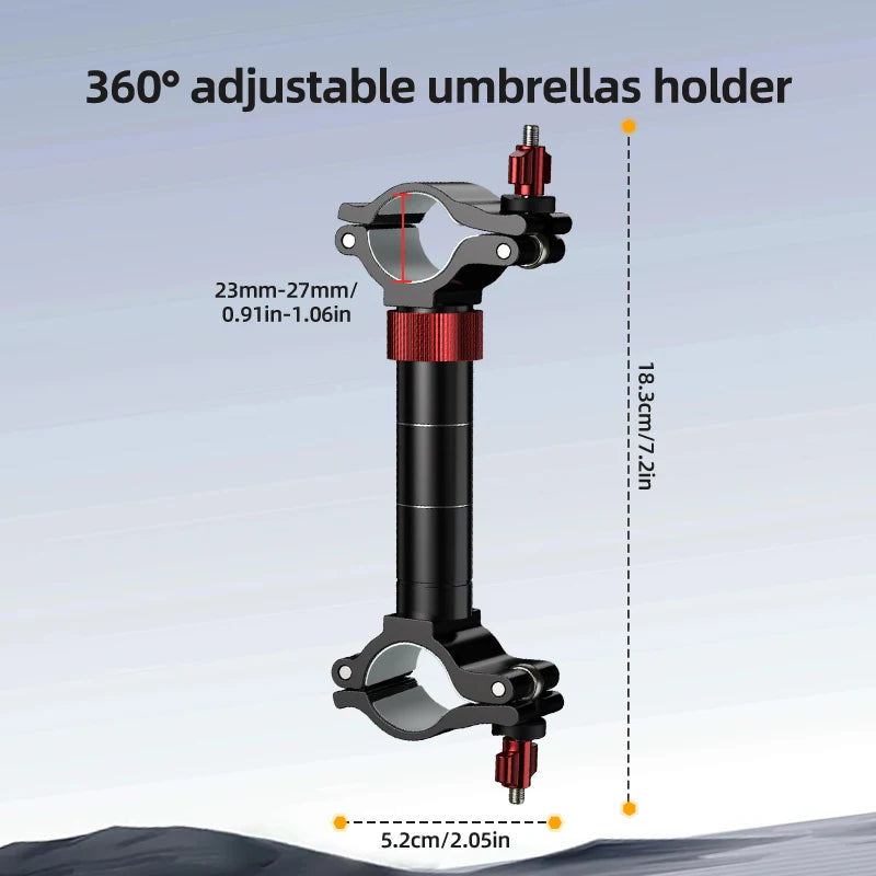 Aluminum alloy fishing accessories, can be rotating gear installation bracket, with adjustable fixture, for fishing