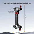 Aluminum alloy fishing accessories, can be rotating gear installation bracket, with adjustable fixture, for fishing