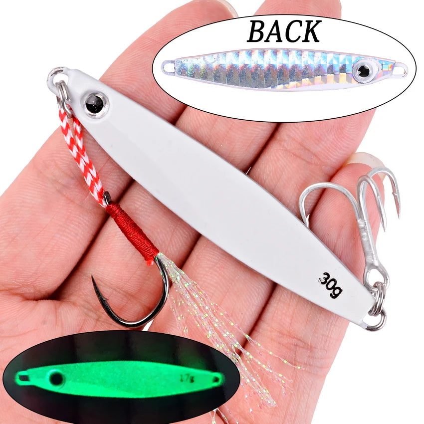 2026 Metal Jig Fishing Lure Weights 7g-40g Trolling Hard Bait Bass Fishing Bait Tackle Trout Jigging Lure Jigs Saltwater Lures