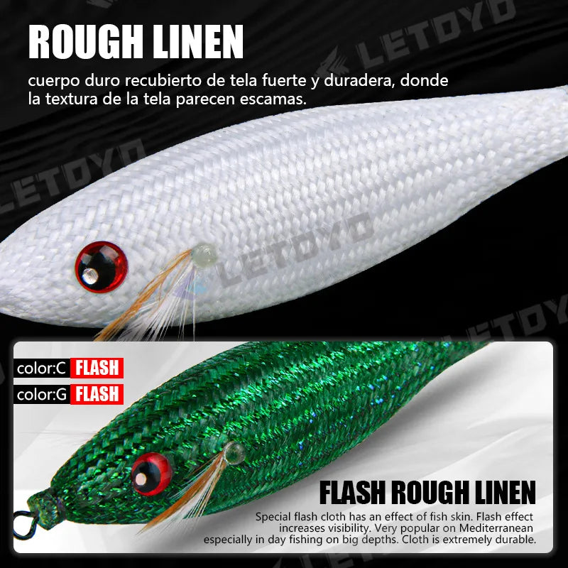 Fishing Accessories 78Mm 10G Floating Squid Jig Jigging Fishing Lure Artificial Plastic Squid Hook for Sea Boat Fishing Tools