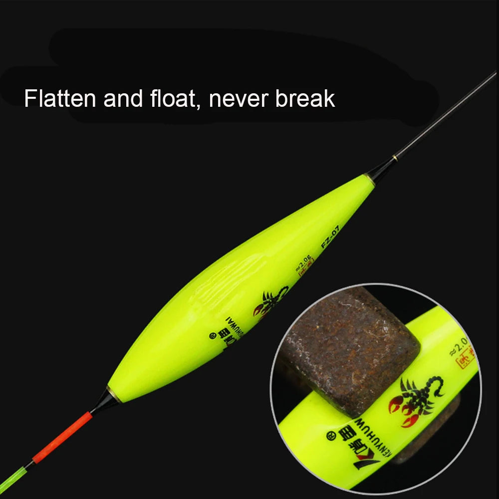 Fishing Floats Eye-catching Floating Ball Slidding Composite Nano Buoy Moveable Beads Tail Bobber Fishing Tackle Accessories