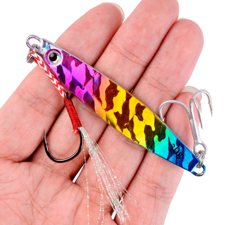 2026 Metal Jig Fishing Lure Weights 7g-40g Trolling Hard Bait Bass Fishing Bait Tackle Trout Jigging Lure Jigs Saltwater Lures