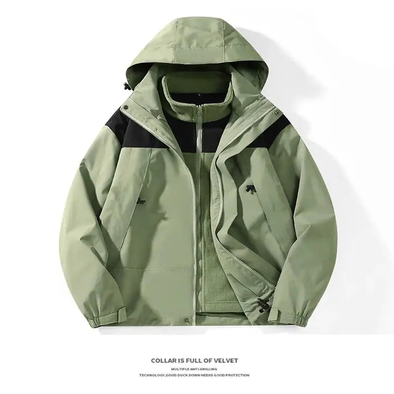 Outdoor Windproof Waterproof Warm Breathable Wear-resistant Jacket For Autumn Winter Outdoor Sports Hiking Couple's Jacket