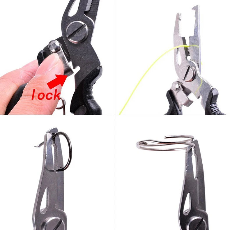 Fishing Pliers Tools Accessories for Goods Tackle Pliers Vise Knitting Flies Scissors Braid Set Fish  Tongs Multifunction