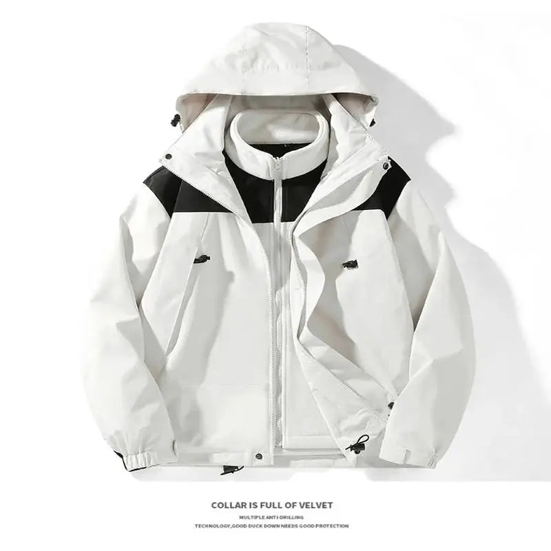 Outdoor Windproof Waterproof Warm Breathable Wear-resistant Jacket For Autumn Winter Outdoor Sports Hiking Couple's Jacket