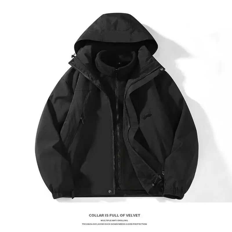 Outdoor Windproof Waterproof Warm Breathable Wear-resistant Jacket For Autumn Winter Outdoor Sports Hiking Couple's Jacket