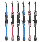 ROLLFISH 1pcs Portable Travel Telescopic Fishing Rod 1.2m/1.5m Light Weight Spinning Casting Carbon Fiber Lure Fishing Rod
