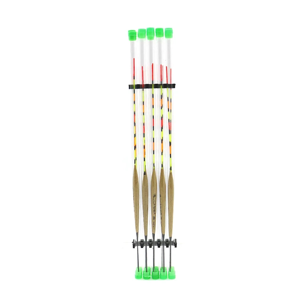 10Pcs/lot Fishing Floats Balsa Flotteur Peche Shallow Water & Ice Floating Bobbers Wooden Float For Fishing Accessories Tackle
