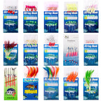Mackerel Feather Rigs for Sea Fishing Mackerel Bait Hooks Lures Sea Fishing Rig Feather Hook Boat Shore Beach Striped Bass Pesca