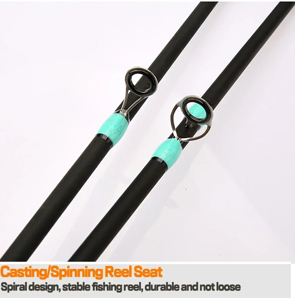 Casting Spinning Lure Fishing Rod Solid ML Tip 1.8/2.1m Ultralight Trout Jigging Pole 4/5 Sections Pesca