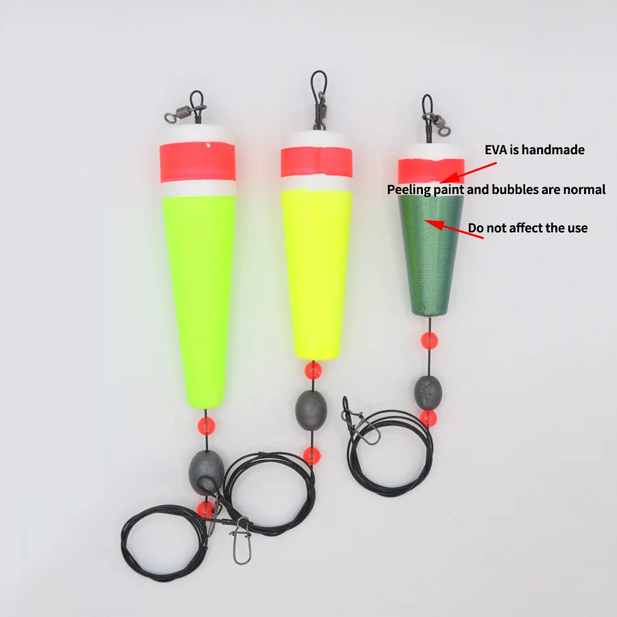 Fishing Floats Bobbers Fishing Popping Cork Trout Float Rig Weighted Popping Floats Cork Trout Floats for Fishing Saltwater