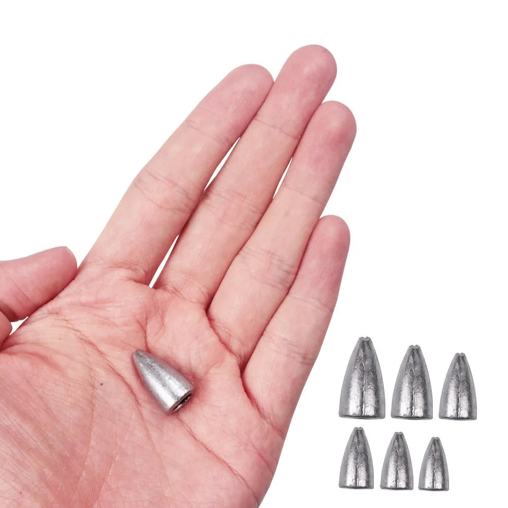 LUSHAZER Bullet Fishing Weights 2.5/3.5/5/7/10/14g Fishing Weights Worm Bullet Fishing Sinker Weights Fishing Tackle Accessories