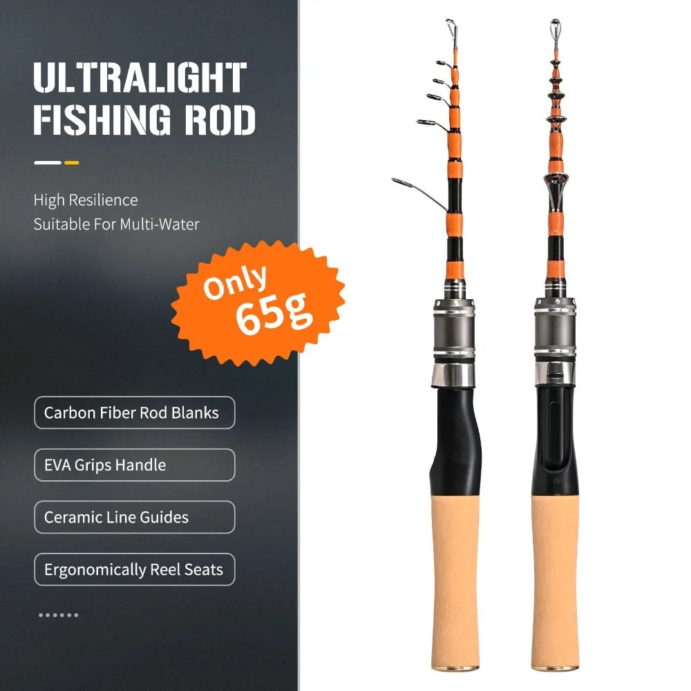 New Casting Telescopic fishing rod Spinning 150cm Portable Fishing Rod Short Mini Fiberglass Lure Rod Travel Fishing Equipment