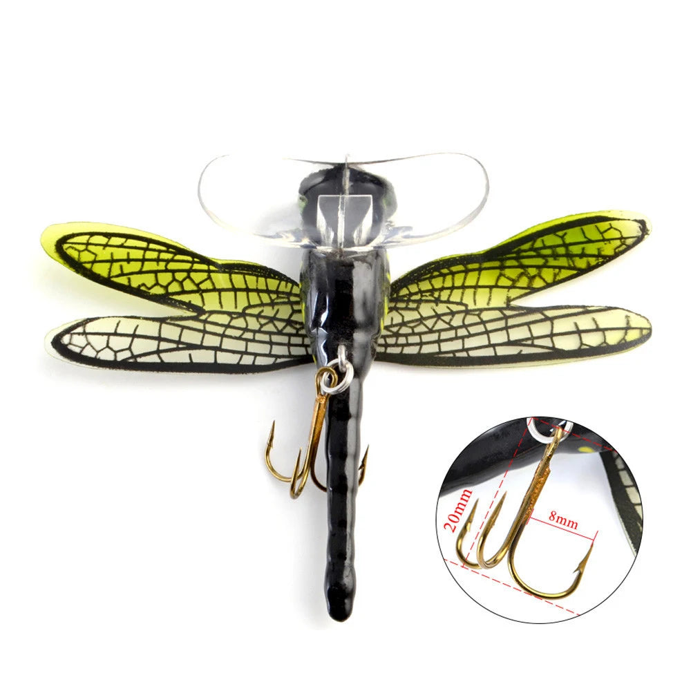 Topwater Dragonfly Dry Flies Insect Fly Fishing Lure 6G 7.5CM Trout Popper Artificial Bait Wobblers For Trolling Hard Lure