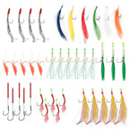 Mackerel Feather Rigs for Sea Fishing Mackerel Bait Hooks Lures Sea Fishing Rig Feather Hook Boat Shore Beach Striped Bass Pesca