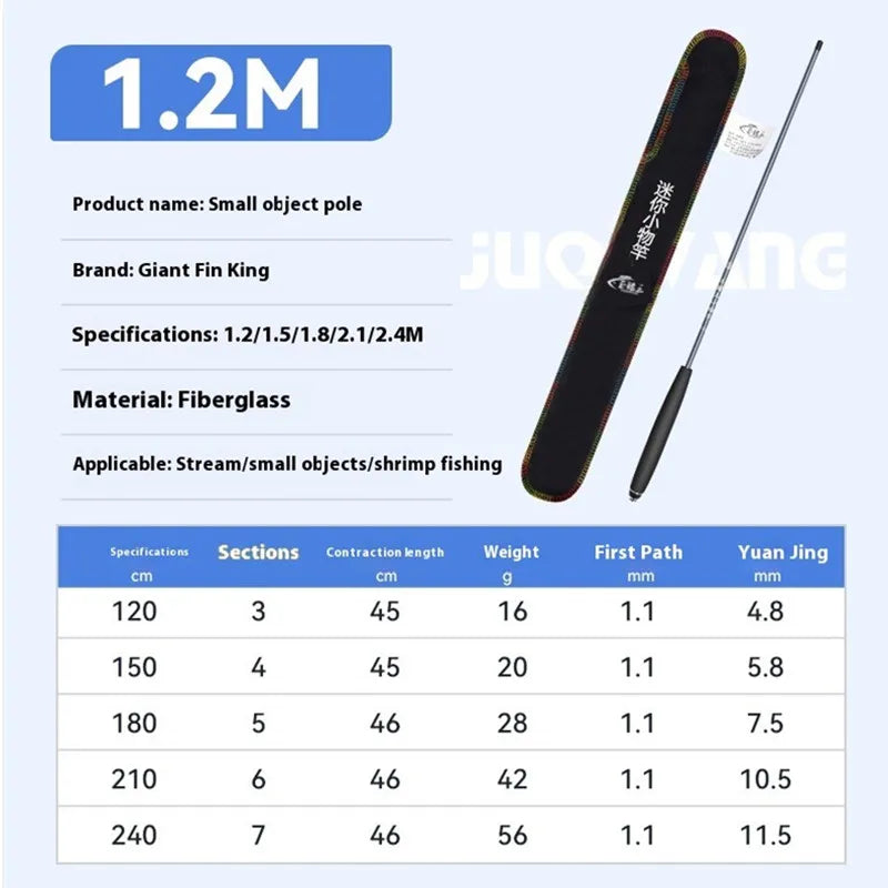 Small fishing rod, ultra light and ultra-fine short section hand-held fishing rod, beginner fishing rod set, stream rod