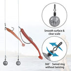 35PCS Drop Shot Weights Kit Fishing Weights Sinkers Drop Shot Fishing Sinker Rig Round Fishing Weights Bass fishing tackle